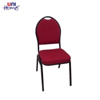 Fabric Padded Metal Restaurant Stack Chairs