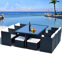 Wholesale dining table set outdoor rattan table and chair