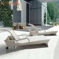 Foshan wholesale high quality outdoor waterproof plastic rattan used hotel pool furniture