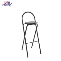 Wood Seat Metal Folding Kitchen Bar Stool