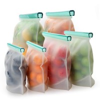 Leakproof Zipper Gallon Freezer,Reusable Silicone storage Bag for Food