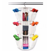 Wholesale 3 tiers Non-woven fabric shoe hanging storage bag organizer over door or wall