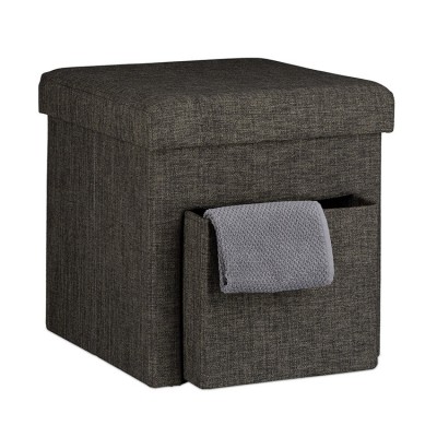 Living Room Furniture Foldable Storage Stool Box Footrest Ottoman With Drawer