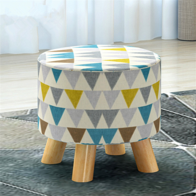 Solid Wooden Low Stools Fashionable Footstool Wood Stool Ottoman