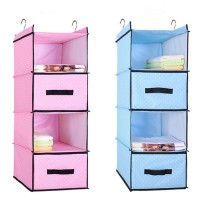 Clothing/Shoes Hanging Canvas Storage Collapsible Clothes Organizer