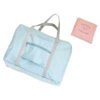 Bulk reusable waterproof foldable fabric traveller storage bags with zipper