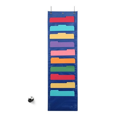 Walmart Hot Sales School Wall File Pocket Chart Hanging Storage With 10 Pockets