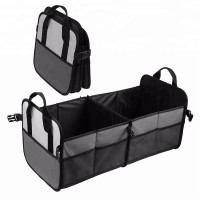 gray foldingmulti-functional waterproof polyester accessories car organizer trunk