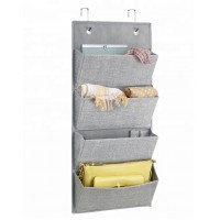 Wall organizer with 4 pockets over the door shoe hanging bag organizer