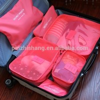 Portable Foldable 6 Piece Organizer Travel Organizer Luggage Clothes Bags Nylon Underwear Organizer Storage Bag Set